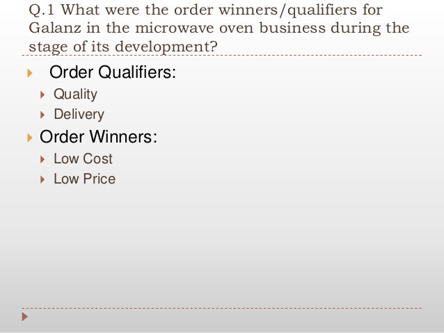 an order winner is a characteristic order winner and order qualifier pdf